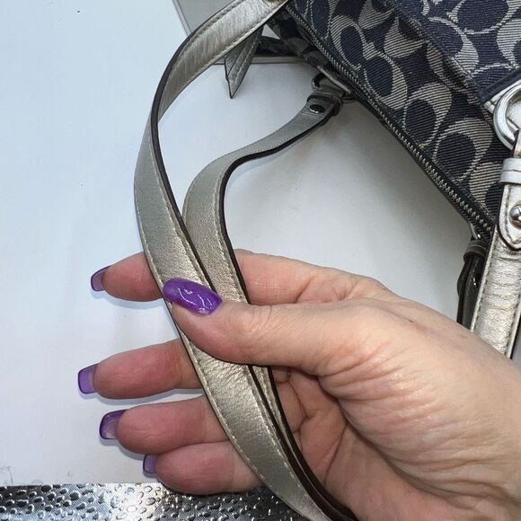 Coach Denim and Leather Signature Tote (no hang tag) - Picture 10 of 13